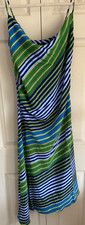 Scoop Womens Cowl Neck Cami Dress striped muilt-colored dress