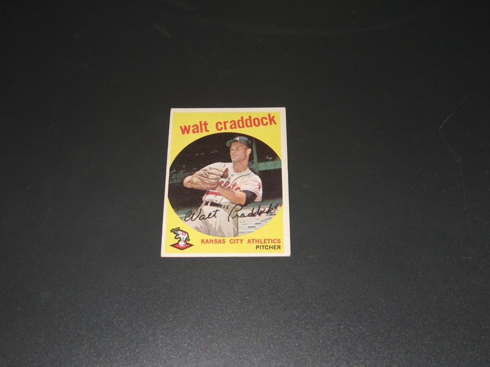WALT CRADDOCK 1959 Topps 281 Kansas City Athletics VG+ (Not reprint