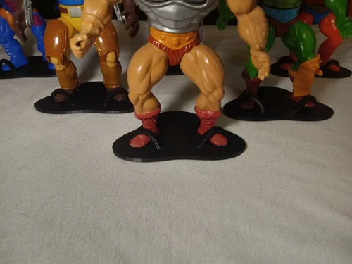 display stands 6-pack for vintage motu action figures black