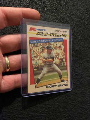 Mickey Mantle Topps 1987 Kmart New York Yankees Baseball Card Bronx Queens GIFT