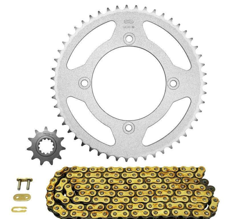 Kit chaîne Beta RR 420 Afam anti-déraillement pour moto enduro racing 11x51