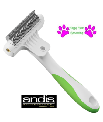 ANDIS FINE DESHEDDING STRIPPING Dog Cat Dematting Rake TOOL De