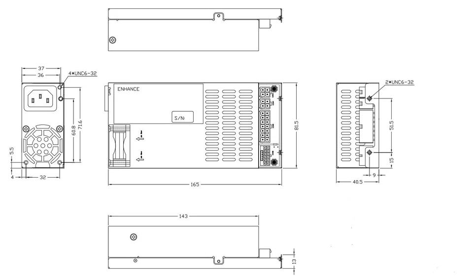 Enhance ENP-8345L 450W Modular Platinum Flex ATX PSU. Power Supply for SFF - Image 4 of 4