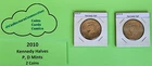 2010 PD  Kennedy Half 2 coin set from Mint Bags