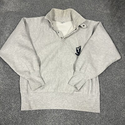 Rare Yale USA Champion Reverse Weave Warmup Sweatshirt 1/4