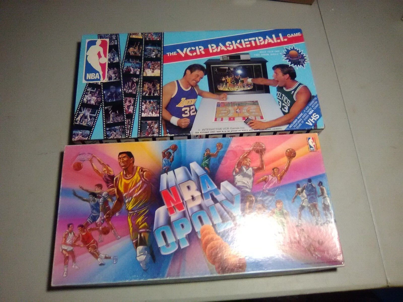 1987 NBA opoly and VCR Basketball Board game lot complete 76625800103