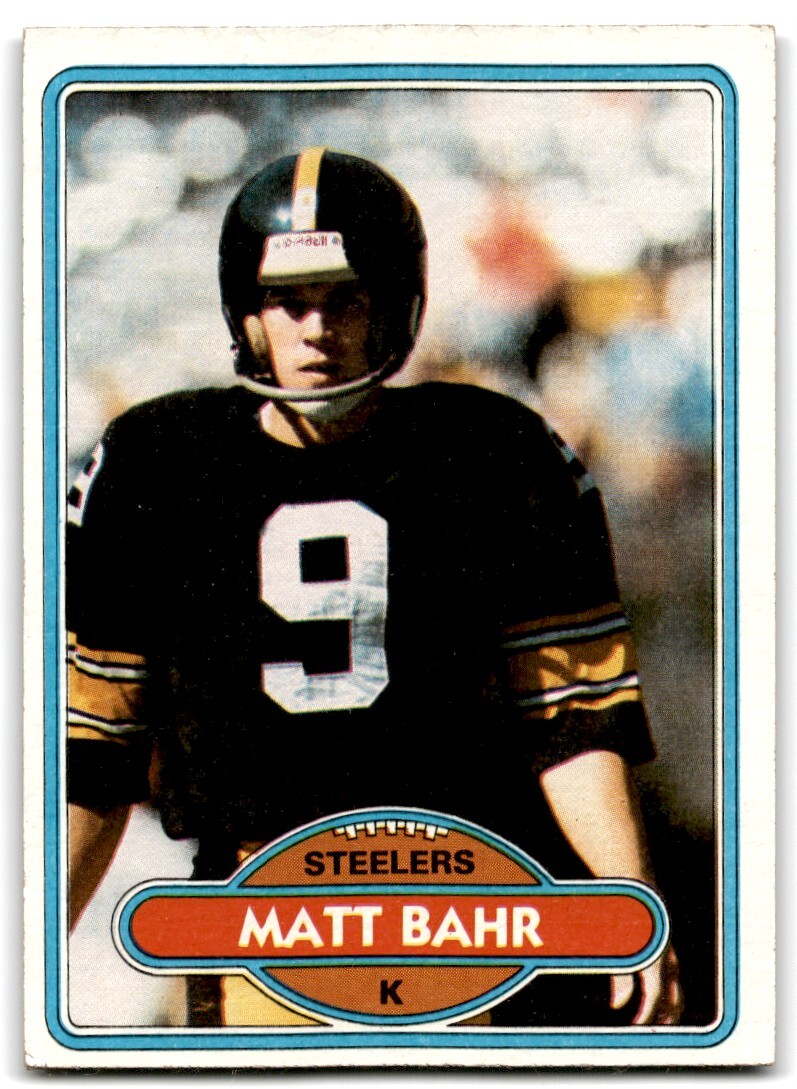 1980 Topps (B) Matt Bahr Pittsburgh Steelers #31