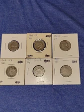 LOT OF 6 DIFFERENT NICKELS 1867,1906,1907,1919,1952,1959 *CHECK DESCRIPTION*