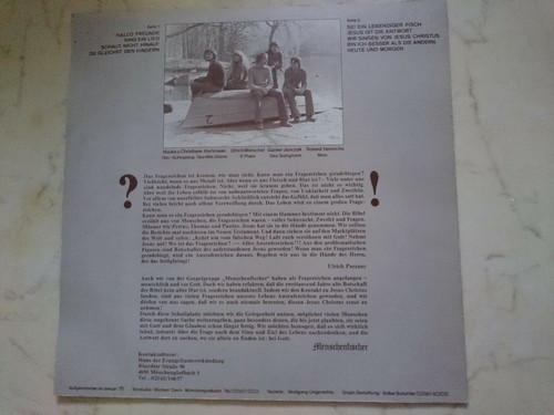 Menschenfischer Same 1978 Cristiana Folk Vinile LP + Inserto NM - Bild 2 von 4