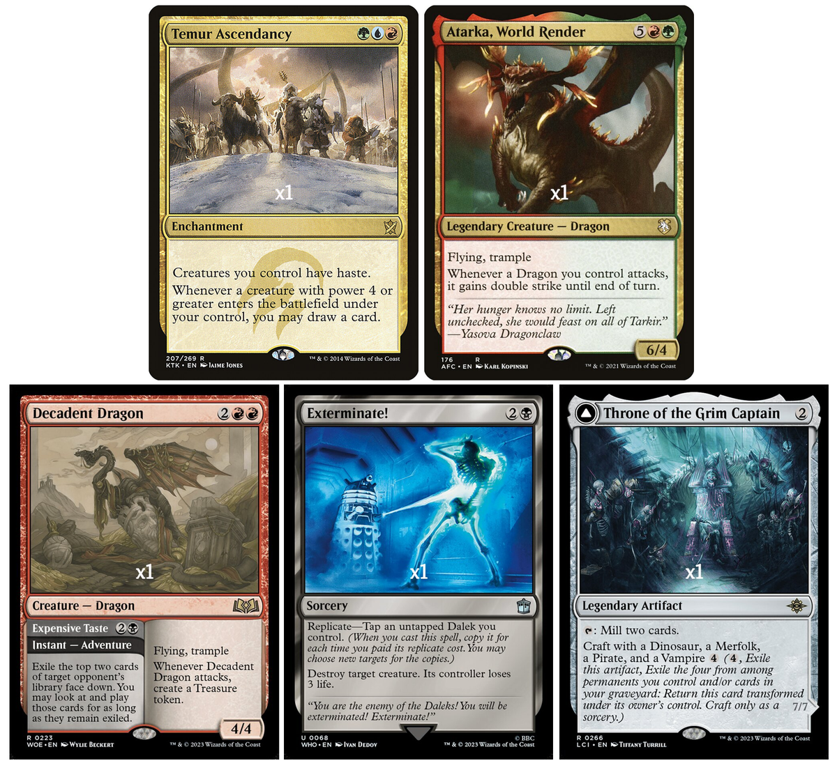 MTG Multi-Color The Ur-Dragon Commander Deck Staples Bundle (5 Cards) MINT  | eBay