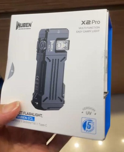 WUBEN X2Pro AA EDC Flashlight 1500 Lumens USB Rechargeable + RGB or UV 365nm LED - 第 2/28 張圖片