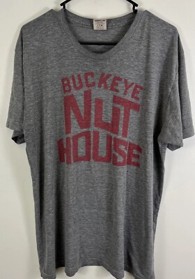 Homage Ohio State Buckeyes Nut House Tshirt OSU Made USA Buckeyes Adult XL