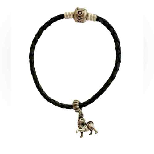 Pandora leather bracelet with Chinese Tiger Dangle Charm 791102 - Picture 1 of 15