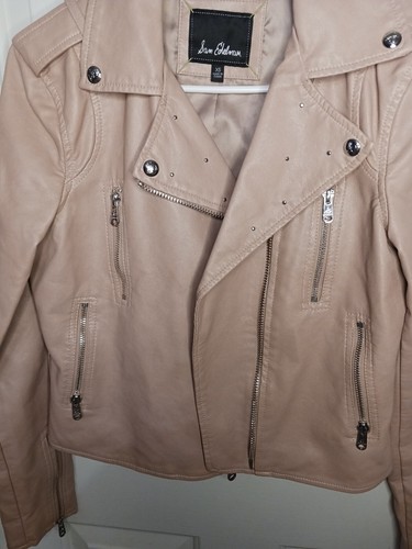 Womens XS Sam Edelman Faux Leather Jacket Dusty Pink - Picture 9 of 12