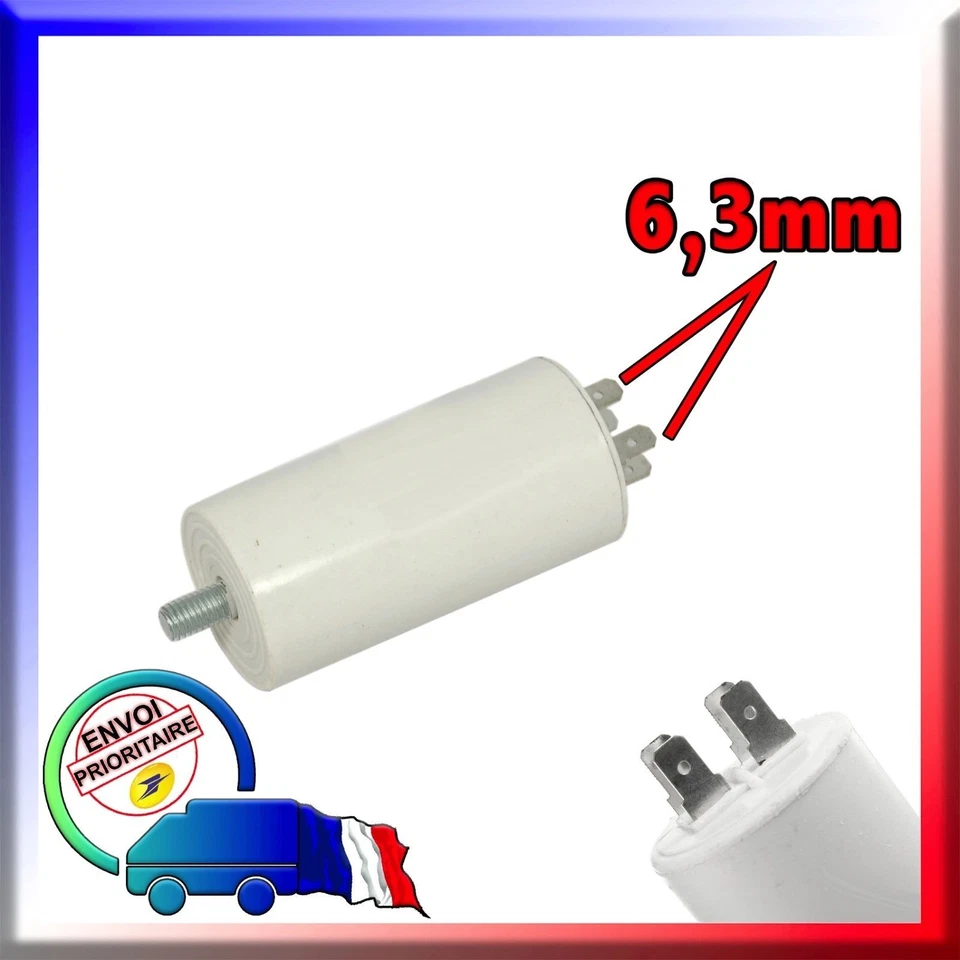 Condensateur démarrage moteur 10μF / 10UF pour moteur WHITEGESTINGHOUSE - Photo 1/1