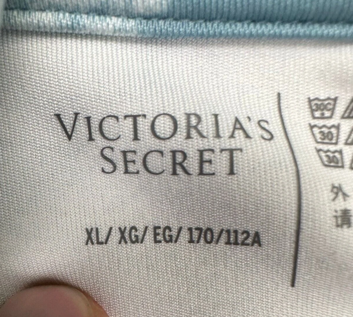 UNDERCOVER Victorias Secret maglione donna XL blu tie dye crop felpa con cappuccio donna NUOVO