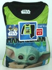 STAR WARS MANDALORIAN THE CHILD YODA 2 PIECE PAJAMA PJ SET SIZE 4/5 BOYS