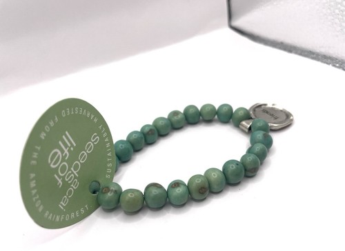 Açaí Seeds Of Life Bracelet With Wax Seal And Teal Beads Whitney Howard Designs - Picture 6 of 8
