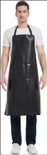 Black Waterproof Apron, Heavy Duty Work Apron, Artificial Leather Apron Ideal...