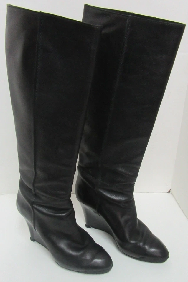 TODS black leather boots sz 37 - Image 4 of 4