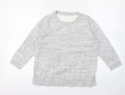 Gap Damen Pullover Pulli grau Rundhals 100% Baumwolle Größe S