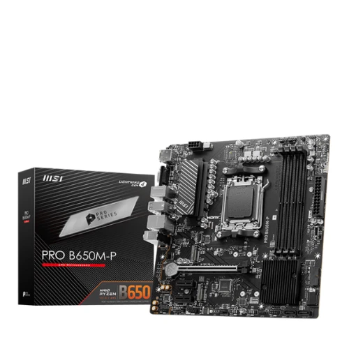 MSI PRO B650M-P Motherboard AM5 4 DDR5 HDMI m.2 SATA DISPLAY PORT 4711377100953
