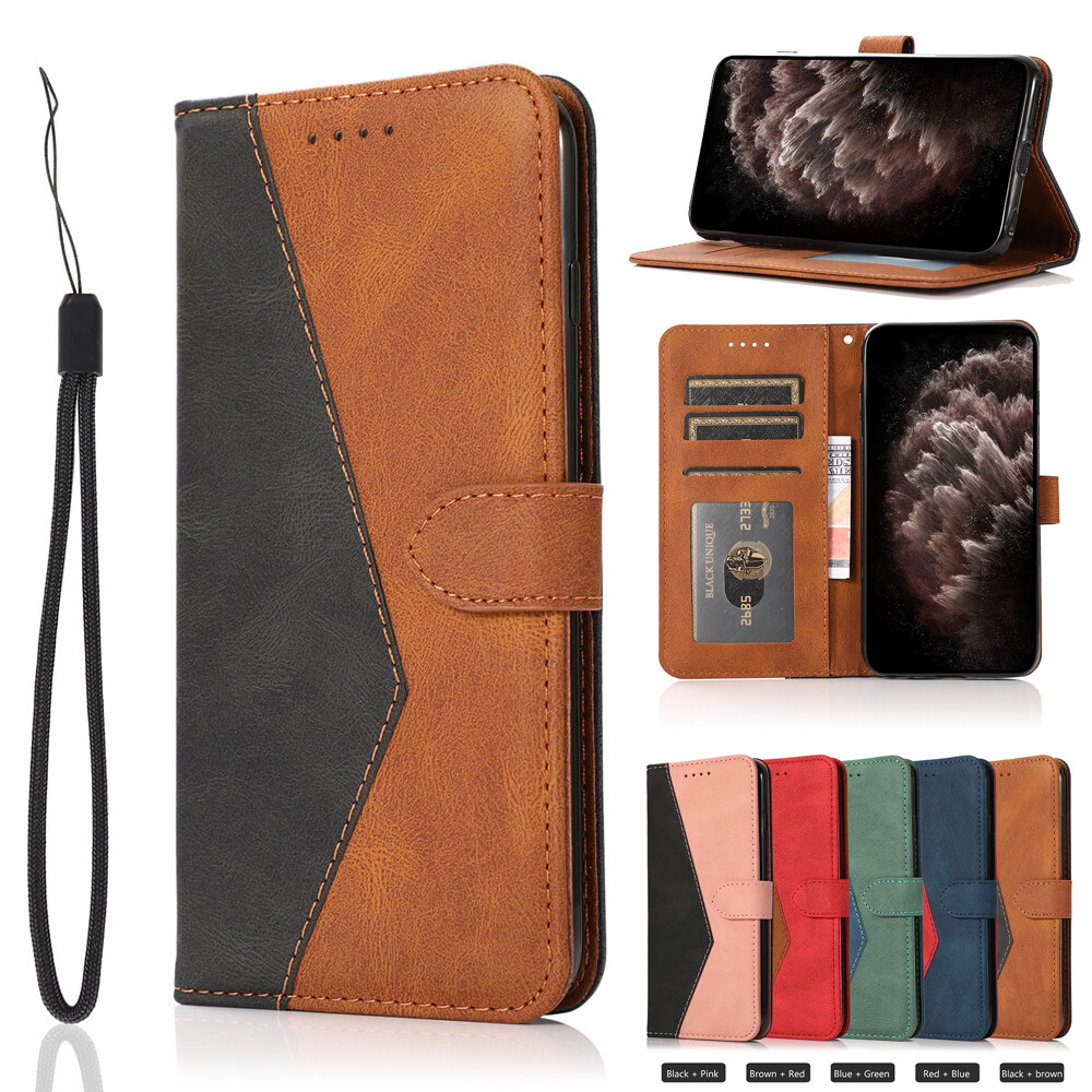 For iPhone 15 14 Plus 13 12 11 Pro Max Leather Wallet Case Shockproof Flip Cover