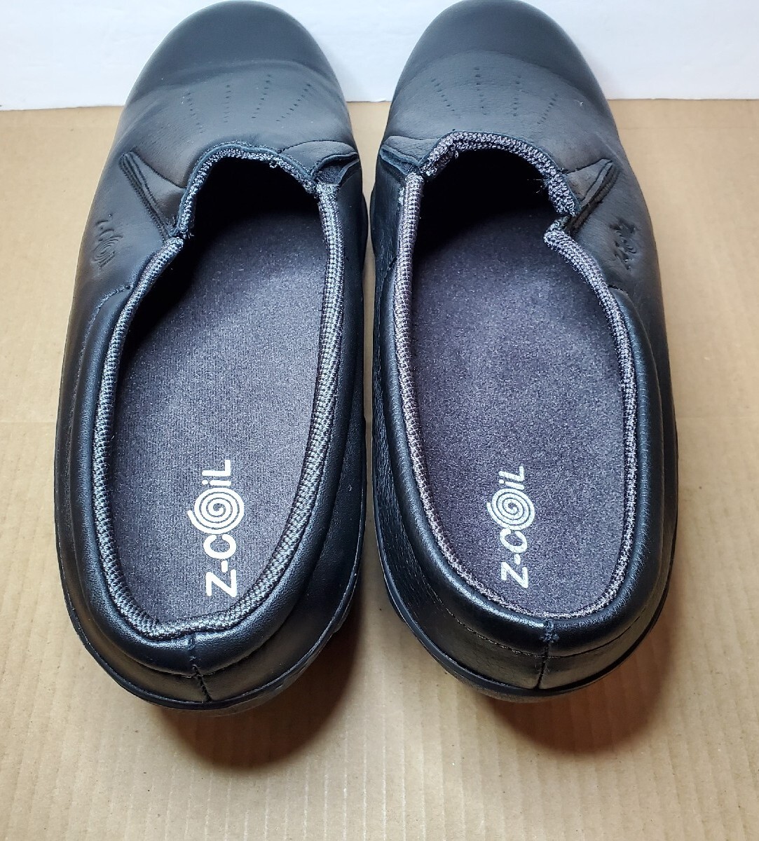 Z-Coil Taos All Black Leather Slip On Loafers Shoes Men display picture 3