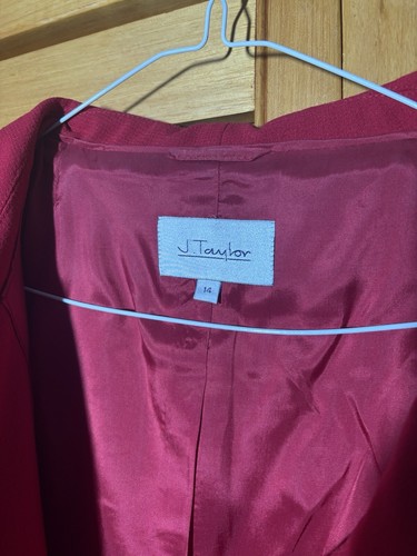 ✨ J Taylor Bright Pink Matching Blazer & Dress Set UK 14 Special Occasion - Picture 12 of 23