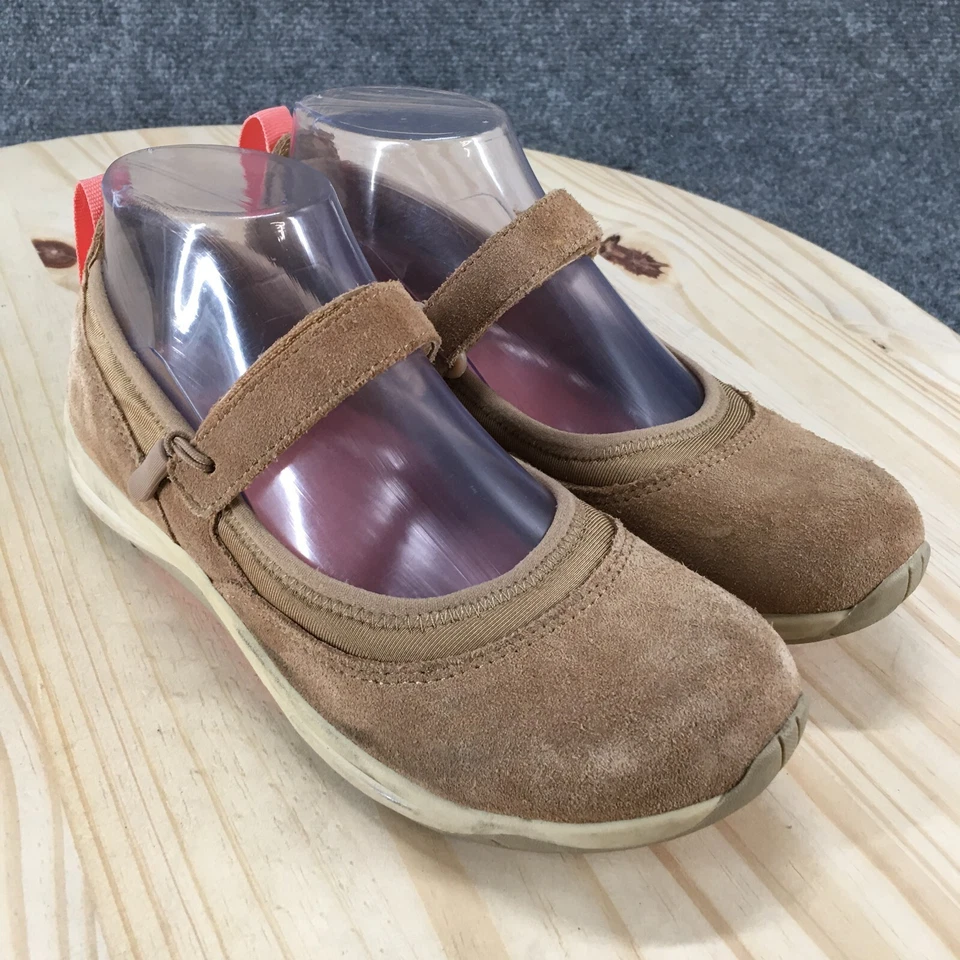 Zapatos Lands End para mujer 6 B Mary Jane beige gancho y bucle cómodos informales de caña baja Foto 3 de 4