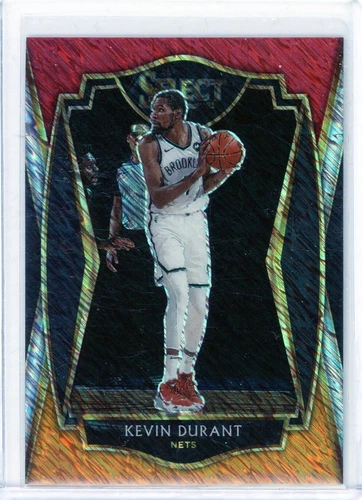 2020 Select Kevin Durant Red/White/Orange Shimmer Prizm Premier Level #101 Nets