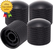 4Pcs Black Metal Guitar Control Knob Volume Tone Control Dome Knobs Guitar