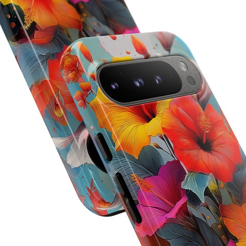 Phone Ink Case for iPhone / Galaxy / Pixel – Vibrant Hibiscus Tropical Flowers - Picture 156 of 257