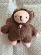 Tully'S Bear Stuffed Keychain With Tag Japan Limited Coffee Shop JAPAN