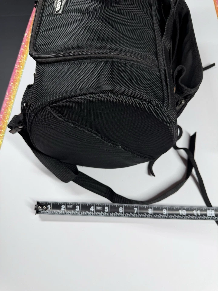 Used T-Bags 15" x 9" Motorcycle Luggage Saddle Bag Barrel Roll Zip Black Canvas - Image 2 of 4