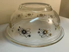 vintage Pyrex #323 Atomic Gold Starburst 1.5 Quart mixing bowl