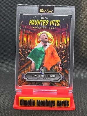 Conor McGregor 1/1 2025  WildCard Haunted Hits  Orange Night Shimmer Cornfield