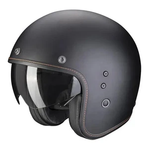 Scorpion Belfast Evo Matt Black Open Face Motorcycle Helmet Large