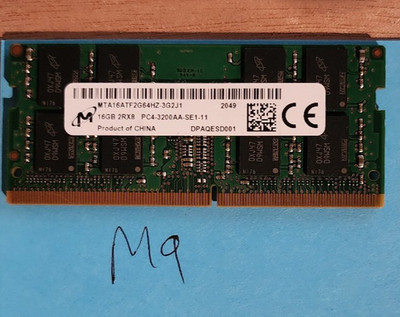 Micron16GB DDR4 3200 MHz PC4-25600 SODIMM Laptop Memory RAM MTA16ATF2G64HZ-3G2J1