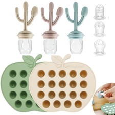 2 Pack Baby Breastmilk Popsicle Molds  3 Pack Baby Fruit Food Feeder Pacifie...