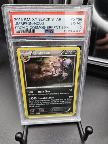 2016 Pokémon XY96 Black Star Promo Umbreon Holo Cosmos PSA 6 EX-MT # 127904786
