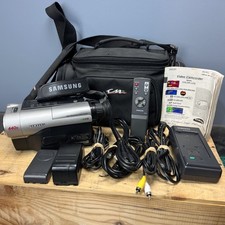 Samsung SCL350 8mm Video8 Camcorder Tested Working 2 Batteries Remote Bundle
