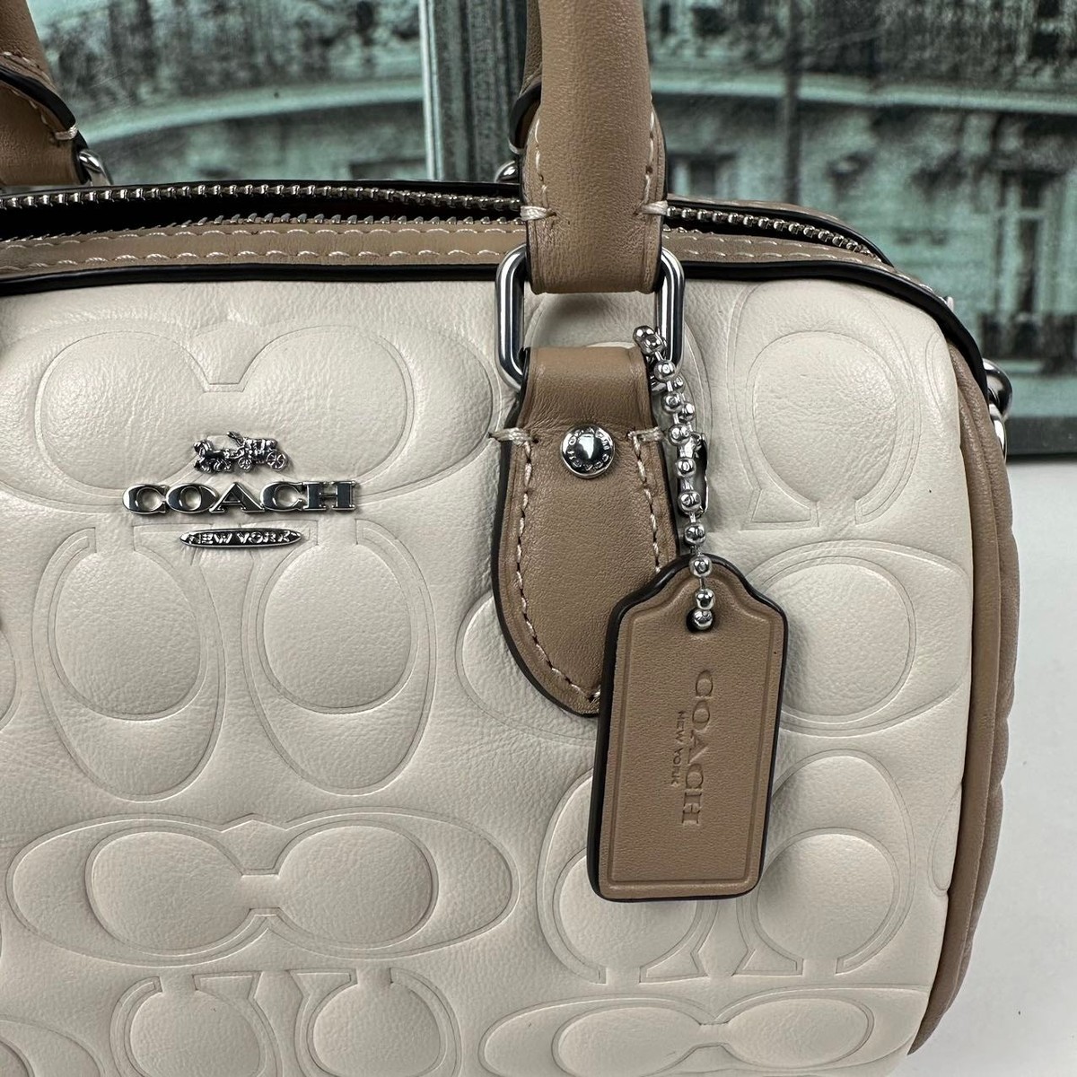 Coach Mini Rowan Crossbody Bag In Blocked Signature Leather