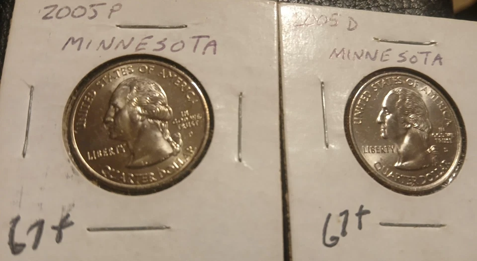 Proof Like Hand Choice Brilliant Unciculated, Plus +. Minnesota 25c PD Set   - Image 3 of 4