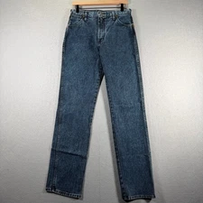 Vintage Wrangler Mens Jeans 30x34 Blue Denim Straight Leg Style 13MWZNF USA Made