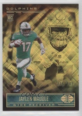 2021 Illusions Trophy Collection Yellow Diamond Jaylen Waddle Rookie RC 11ur