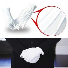 Adult White Formal Gloves Men Tuxedo Guard Parade Santa 22 Inspection sale O2S9