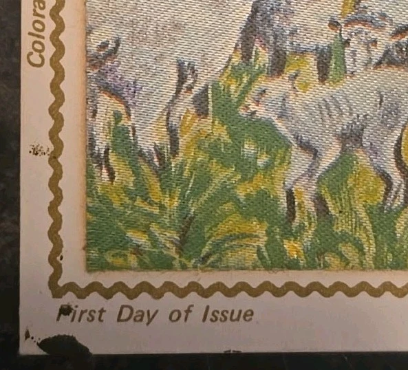 Colorano Silk FDC #1 America's Wool With Mark At Bottom Only 10k Printed Cv$300 - Image 2 of 2