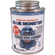 BLUE 4 Oz. Weatherproof 1-Step Clear PVC Cement 76031 Blue 76031 4 Oz.