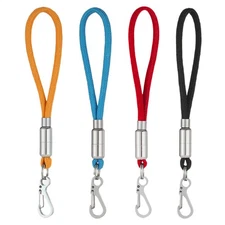Paracord Lanyard Keychain Badge Holder, Buckle Lock Clip Rope Hook, 3 Key Rings
